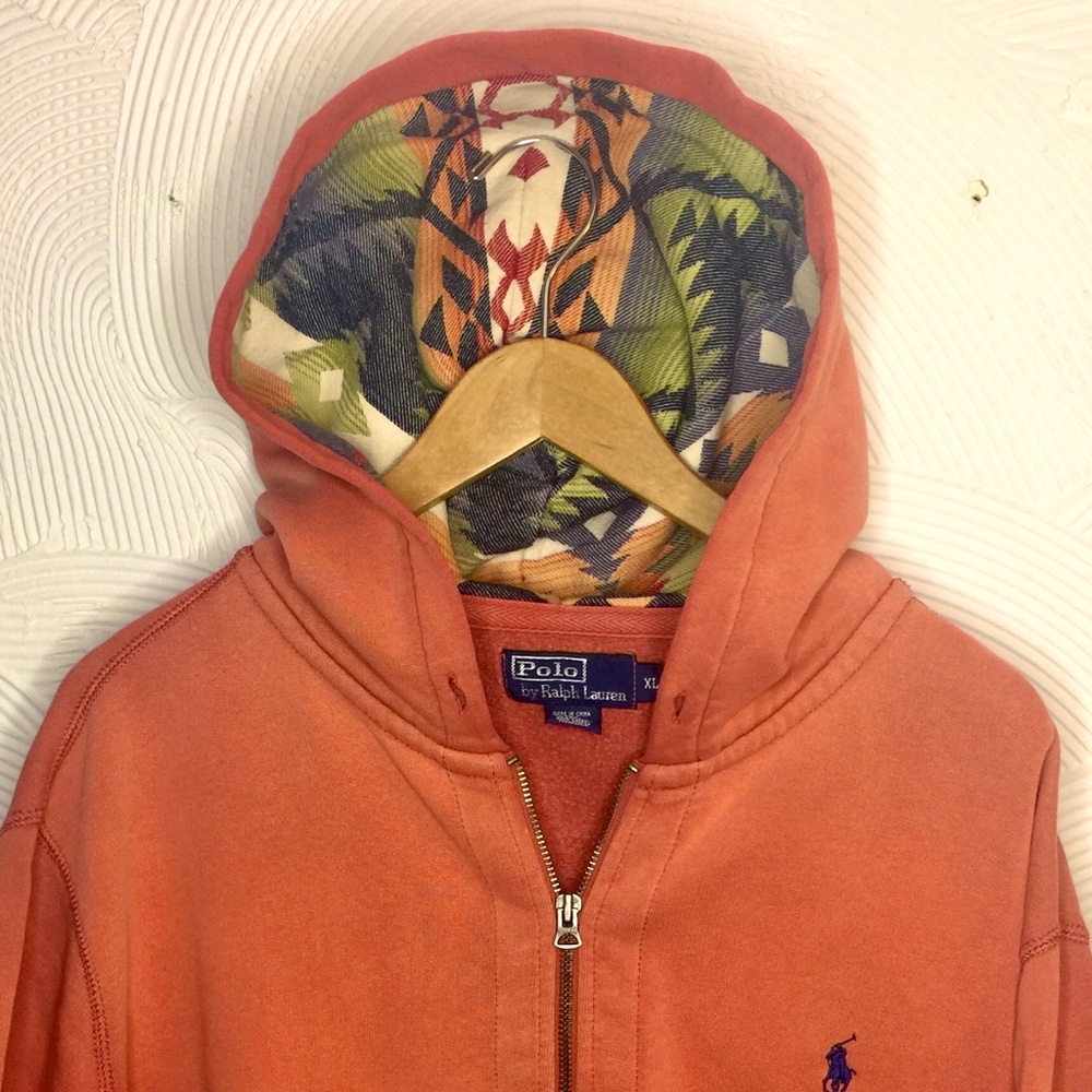 Trade/offer? 🧸Rare PRL🧸sunfaded AZTEC lined hoodie EUC
